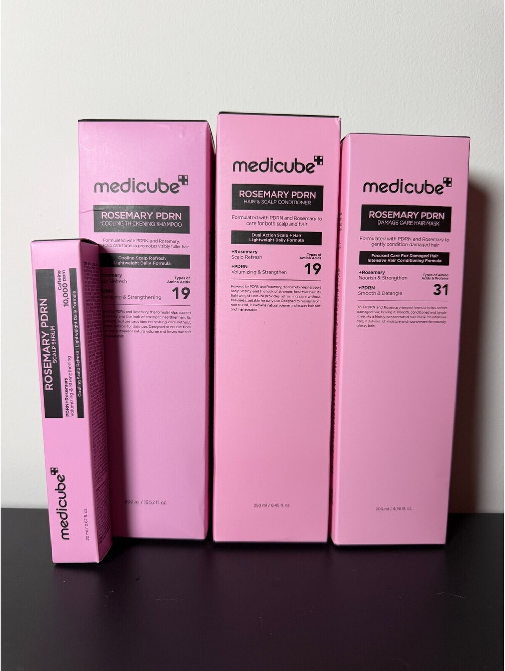 Medicube Rosemary PDRN Shampoo Conditioner Serum + Hair Mask 4pc Set NEW